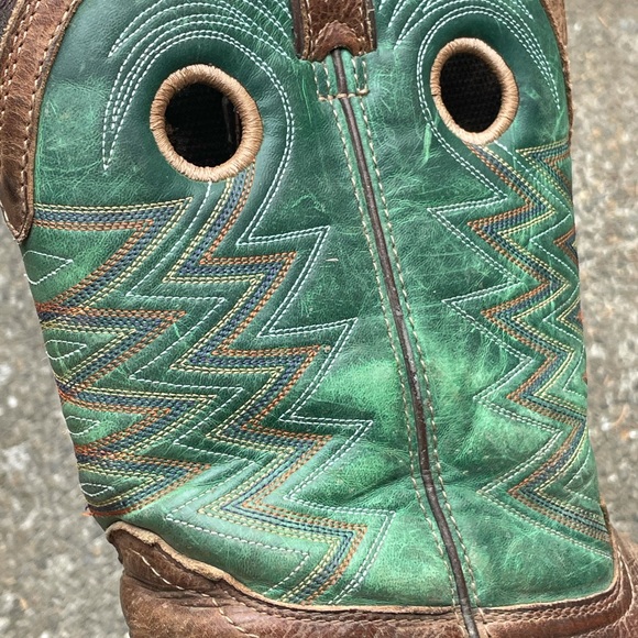 SOLD - 100% GENUINE LEATHER DURANGO TURQUOISE COWBOY BOOTS - Picture 4 of 4